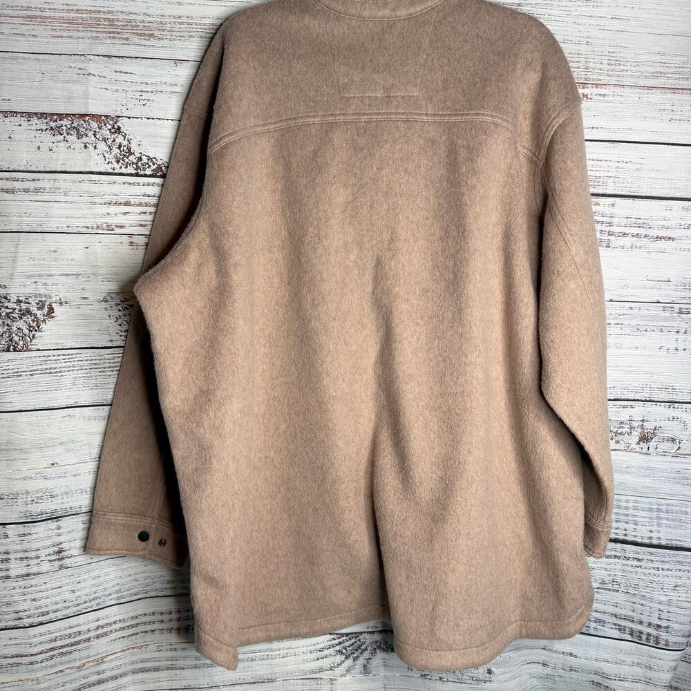 Carhartt Loose Fit Fleece Shirt Jacket  Shacket Pink/Beige Snap Front 3X - Picture 5 of 8